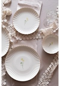 27 darabos porcelán étkészlet, fehér/arany