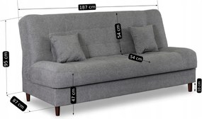 2 db-os szett, ágyazható kanapé szürke színben NEPAL