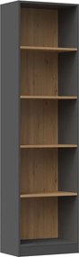 R40 polcos szekrény, antracit-tölgy