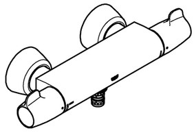 GROHE 34666000 - Termosztátos orvosi csaptelep DN 15, fényes króm