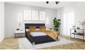 Kárpitozott ágy praktikus tárolóval, matrac nélkül ALIS 180x200 cm, antracit