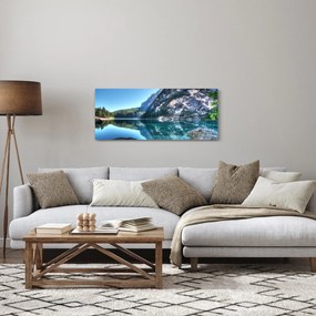 Egy alpesi tó képe (120x50 cm)