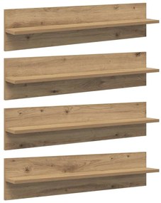 vidaXL Falpolcok 4 pcs Artisan tölgy 80 x 11,5 x 18 cm Faanyag