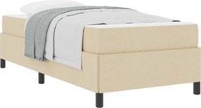 vidaXL Boxrugós ágy Krém 80 x 200 cm szövet