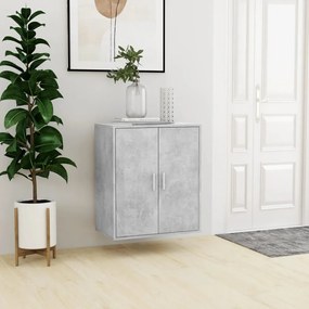 betonszürke szerelt fa cipősszekrény 60 x 35 x 70 cm