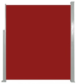 piros behúzható oldalsó napellenző 160 x 500 cm