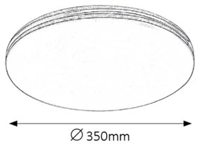 Rabalux 2763 - OSCAR LED mennyezeti lámpa 1xLED/18W/230V, kerek, króm