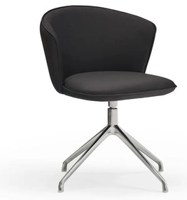 Fekete kárpitozott étkezőfotel szett 2 db-os Add – Teulat