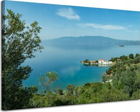 Vászonkép Természet Hegycsúcsok és tenger 120x80