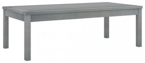 szürke tömör akácfa dohányzóasztal 100 x 50 x 33 cm