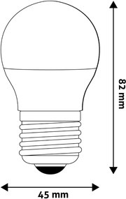 Avide LED Globe Mini G45 2.5W E27 250LM WW 3000K