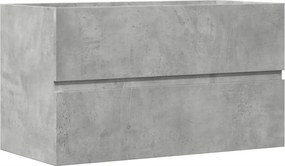 vidaXL betonszürke szerelt fa függő fürdőszobaszekrény 80x38,5x45 cm
