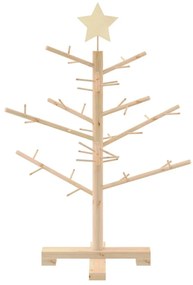 Fából készült Karácsonyfa Természetes 75 cm Tömör fenyőfa