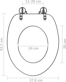 2 db kavicsmintás MDF WC ülőke