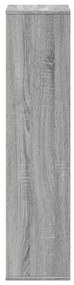 szürke sonoma színű szerelt fa könyvespolc 50x25x105 cm
