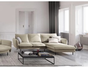 Vienna bézs sarokkanapé, jobb oldali - Cosmopolitan Design