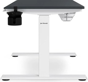 Elektromos, állítható magasságú, ergonomikus, fehér-antracit íróasztal,1200x600 mm: ARIA