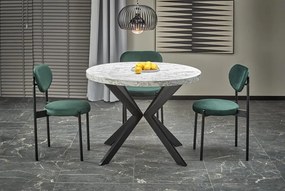 Peroni bővíthető étkezőasztal fekete - fehér márvány 100-250 cm
