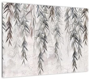 Kép - Fűzfa gallyak szürke vakolatban (70x50 cm)