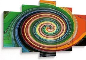 Absztrakt kép - színes spirál (150x105 cm)