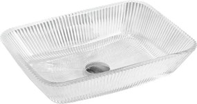 Mexen Tiva átlátszó üvegből készült mosdókagyló 46 x 33 cm, átlátszó - 24184600