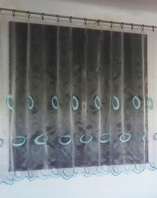 Mg Sasanka organtin Fehér hímzés kék 150cm 1,2mb Kupon