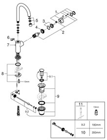 GROHE 23783000 - mosdócsaptelep START CLASSIC 311 mm fényes króm