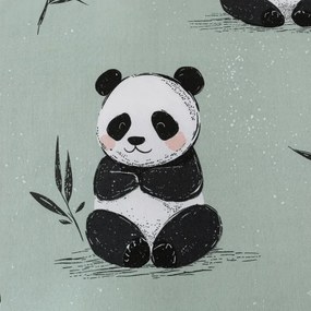 Mikroszálas ágynemű szett PANDA RELAX mentás + Párnahuzat 50 x 70 cm INGYENESEN