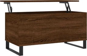 vidaXL barna tölgyszínű szerelt fa dohányzóasztal 90x44,5x45 cm