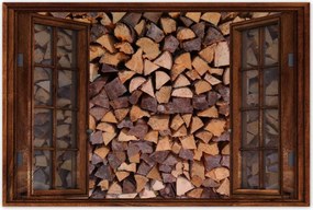 Poszterek 60x40 Kandalló fa