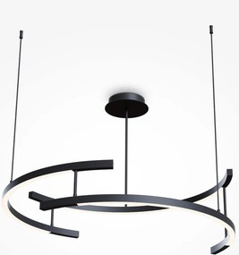MAYTONI MOD054PL-L52B3K LINE Modern Led Függesztett Lámpa Fekete LED IP20