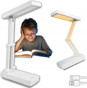 LED-es asztali lámpa állítható fényerősség és szín, összecsukható 3000mAh