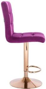 HR7009 Fukszia modern velúr szék arany lábbal