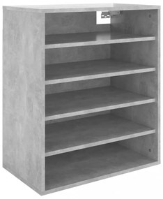 vidaXL betonszürke szerelt fa cipősszekrény 60 x 35 x 70 cm