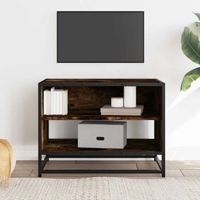 füstös tölgy színű szerelt fa és fém TV-szekrény 61x40x46 cm