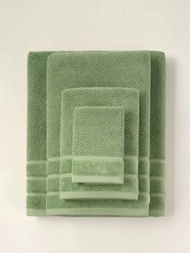 Loren rizsmintás pamut törölköző 100x150 pisztáciás