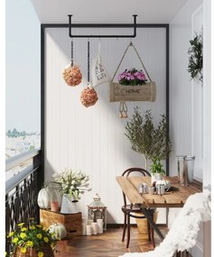 LINEA fali vállfatartó, fekete