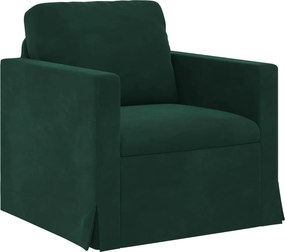 vidaXL Kanapé Sötétzöld 78 x 78 x 80 cm Bársony