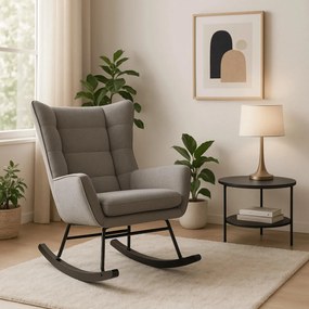 Hintafotel szürke szövet kárpittal – JACKSON