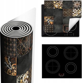 Tűzhelyvédő Szőnyeg Több Helyet Biztosít 60x52 szürke mozaik