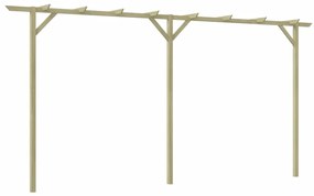 vidaXL fa kerti pergola 410 x 40 x 203 cm