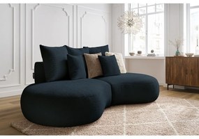 Sötétkék buklé szövet kanapé 260 cm Saint-Germain – Bobochic Paris