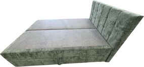 Kárpitozott boxspring ágy DIRELIS VIBE 160x200 cm sötétzöld Matrac: Bonell rugós matrac