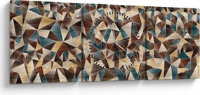 A háromszögek képe (órával) (90x30 cm)
