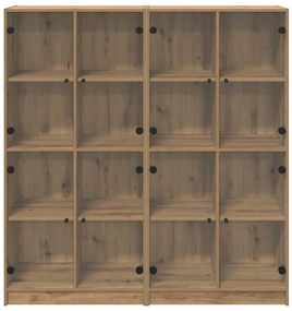 Magasfiú 2 pcs Artisan tölgy 136 x 37 x 142 cm Faanyag