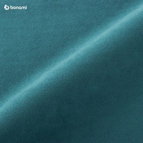 Türkiz bársony kinyitható sarokkanapé (jobb oldali) Sweet Harmony – Miuform