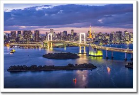 Poszterek keretben 60x40 Szivárványhíd Tokióban