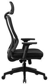 Ello ergonómikus irodai forgószék deréktámasszal, fejtámasszal, 3D Air mesh hálós