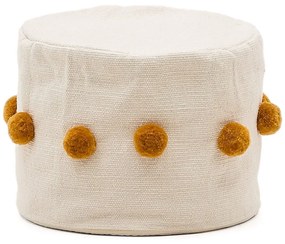 Mustársárga-bézs puff Manua – Kave Home