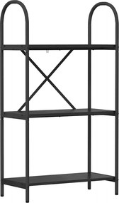 vidaXL Könyvespolc Fekete tölgy 60 x 30 x 109 cm Faanyag